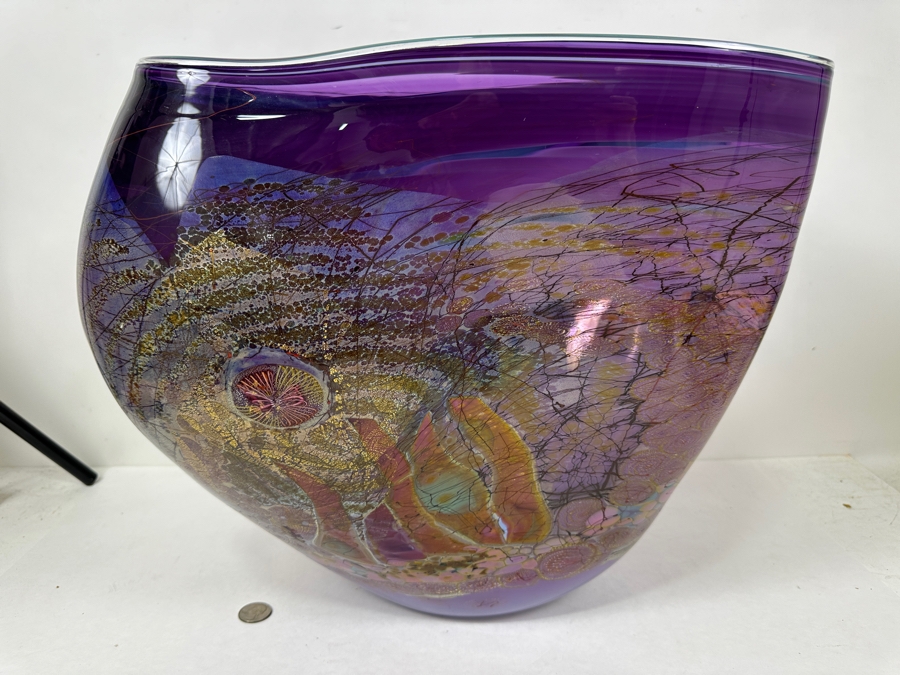 Christopher Hawthorne (American, B. 1953) Large Art Glass Vase From The 'Aquarium' Series Dated 1993 18'W X 11'D X 15'H Estimate $500-$1,000 [Photo 10]