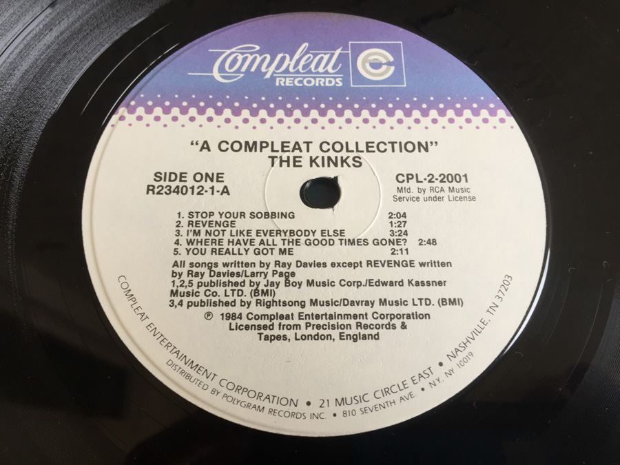 Kinks, The ‎- A Compleat Collection - Compleat Records ‎- CPL-2-2001 - 2 × Vinyl - Compilation [Photo 11]
