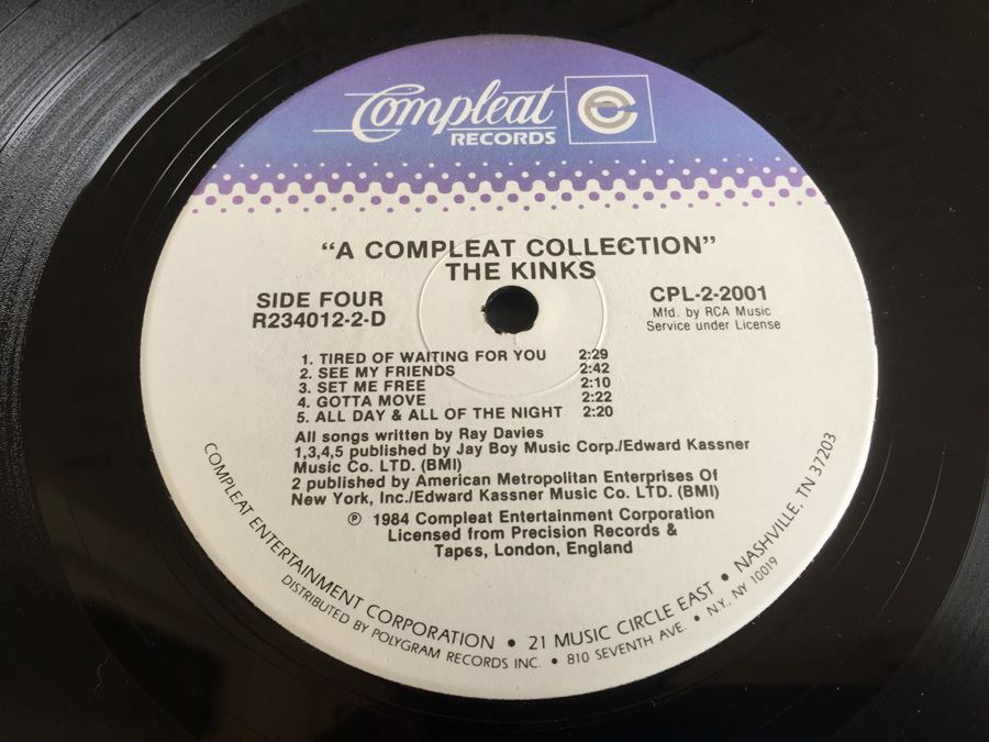 Kinks, The ‎- A Compleat Collection - Compleat Records ‎- CPL-2-2001 - 2 × Vinyl - Compilation [Photo 7]
