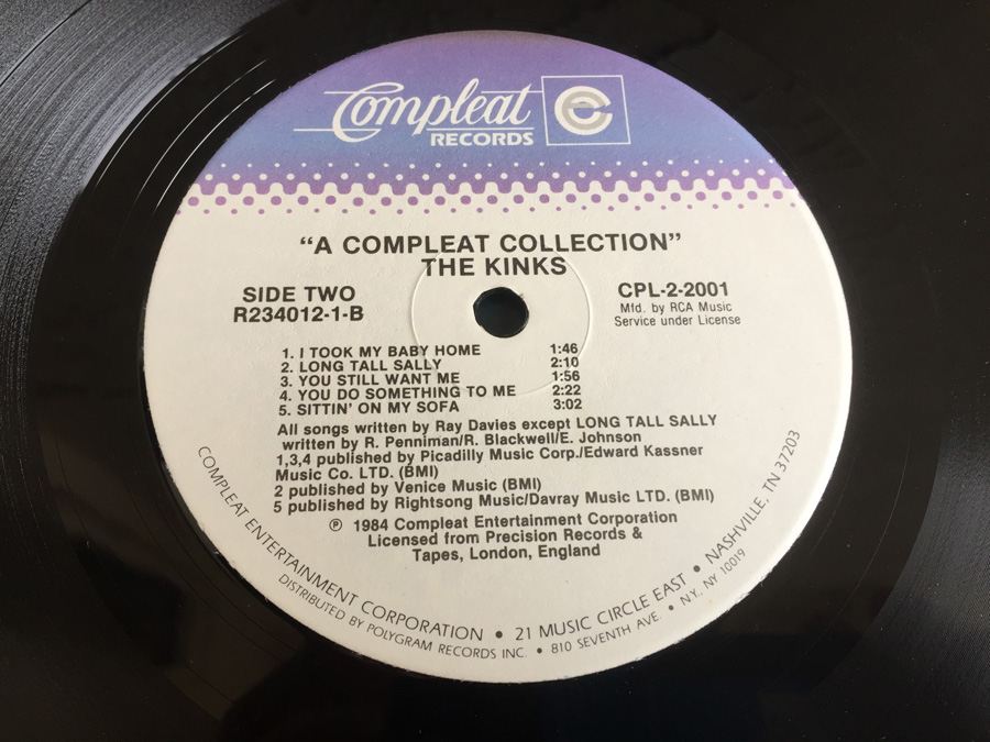 Kinks, The ‎- A Compleat Collection - Compleat Records ‎- CPL-2-2001 - 2 × Vinyl - Compilation [Photo 9]