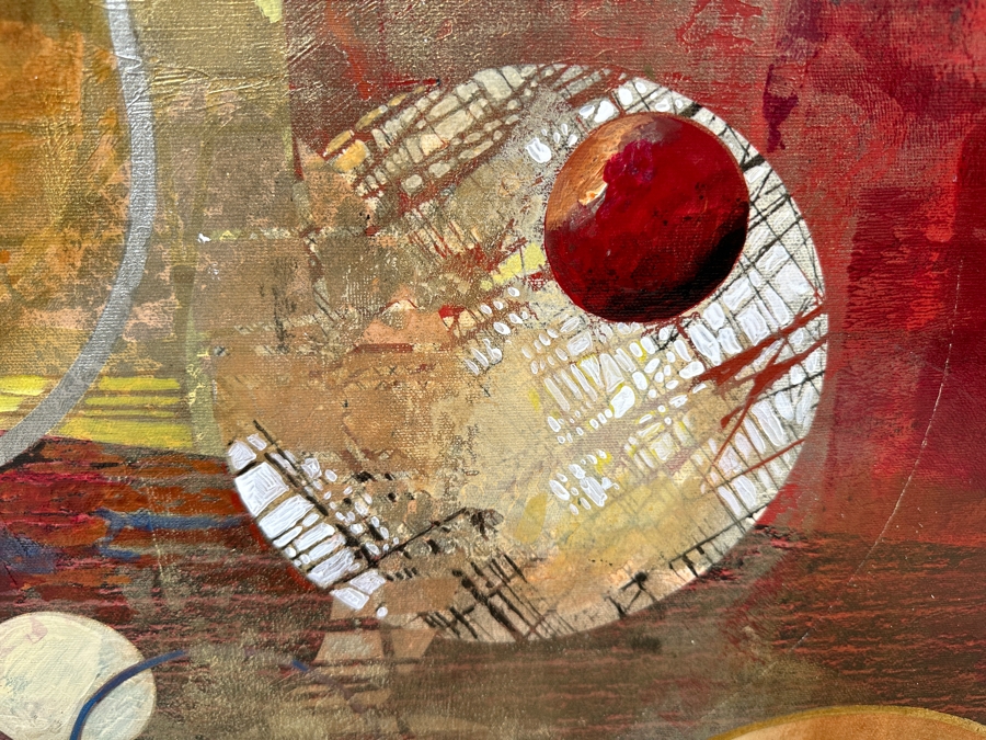 John Douglas (American, 21st Century) Mixed-Media Geometric Abstract Painting On Canvas Titled 'Rumor II' 30' X 30' Estimate $2,000-$3,000 [Photo 3]