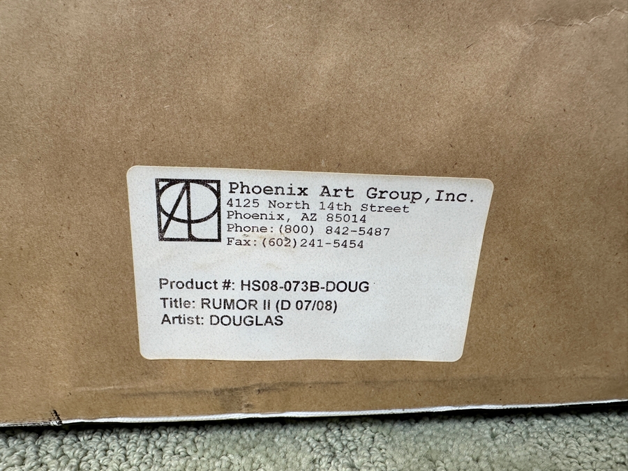 John Douglas (American, 21st Century) Mixed-Media Geometric Abstract Painting On Canvas Titled 'Rumor II' 30' X 30' Estimate $2,000-$3,000 [Photo 10]