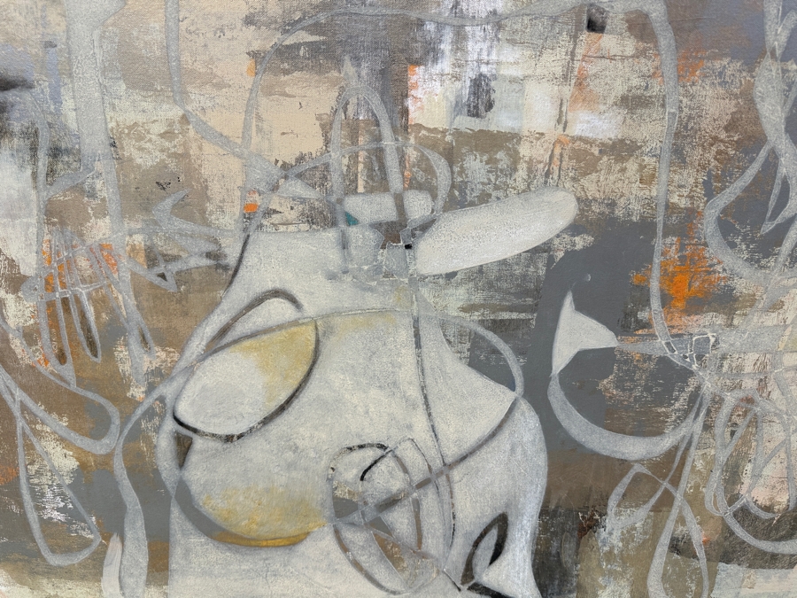 Just Added - Susan Lorello (American, 21st Century) Abstract Modernist Mixed-Media Painting On Canvas 36 X 24 [Photo 2]