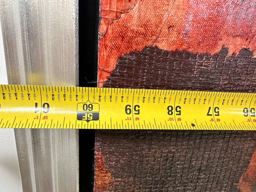 Just Added - Dennis Carney (American, B. 1960) Mixed-Media Abstract Modernist Painting On Canvas Titled 'Around' Signed Lower Right 60' X 70' Framed 65' X 75' Estimate $6,000-$7,000 [Photo 11]