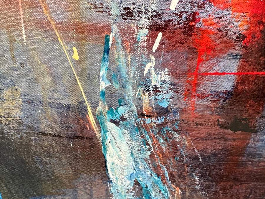 Just Added - Kemp Mixed-Media Abstract Modernist Painting On Canvas Titled 'Area Of Light' Signed Lower Right 60' X 40' Framed 68.5' X 48.5' Estimate $3,000-$5,000 [Photo 6]