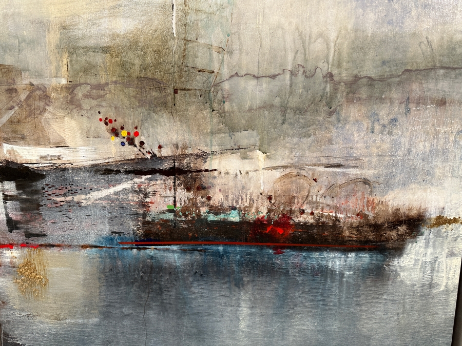 Just Added - John Douglas (American, 21st Century) Mixed-Media Abstract Modernist Painting On Canvas Titled 'Mystere' 69' X 51' Framed 71.5' X 53.5' Estimate $6,000-$9,000 [Photo 4]