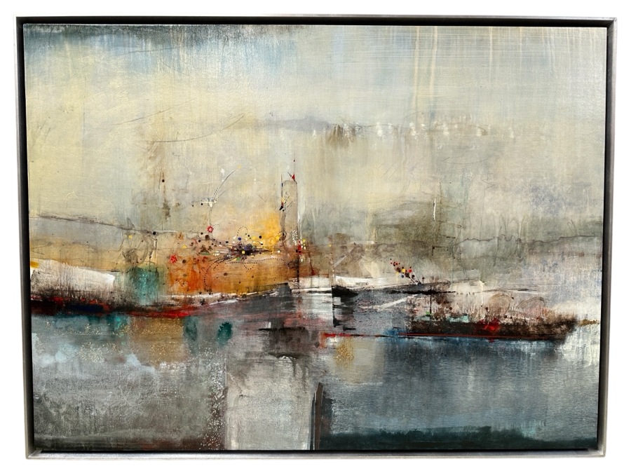 Just Added - John Douglas (American, 21st Century) Mixed-Media Abstract Modernist Painting On Canvas Titled 'Mystere' 69' X 51' Framed 71.5' X 53.5' Estimate $6,000-$9,000