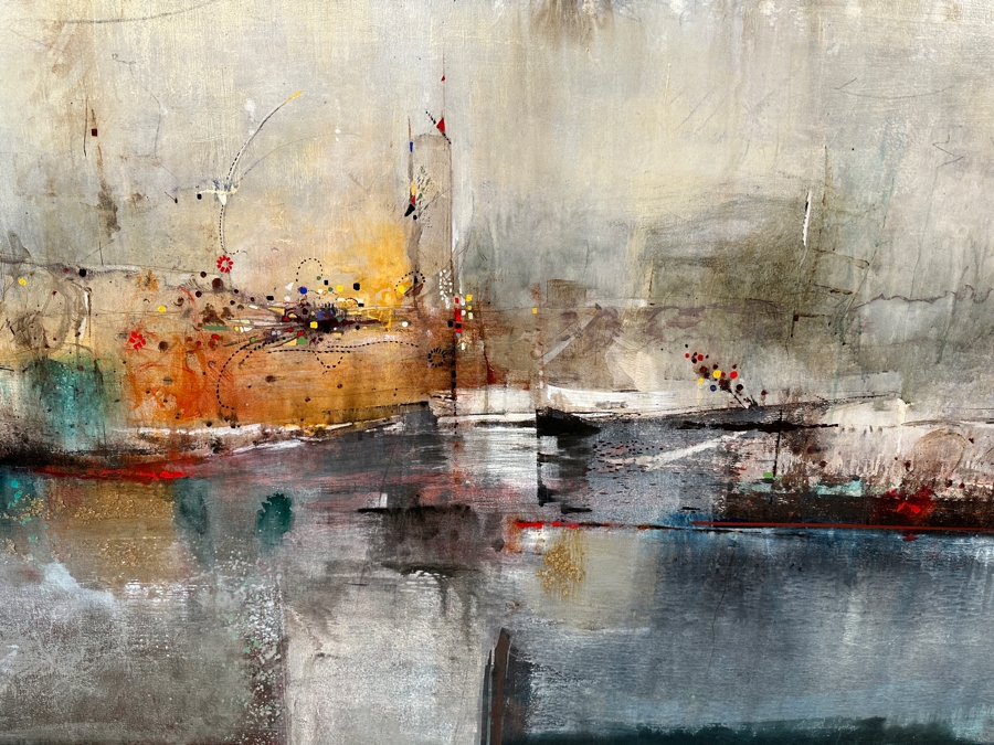 Just Added - John Douglas (American, 21st Century) Mixed-Media Abstract Modernist Painting On Canvas Titled 'Mystere' 69' X 51' Framed 71.5' X 53.5' Estimate $6,000-$9,000 [Photo 3]