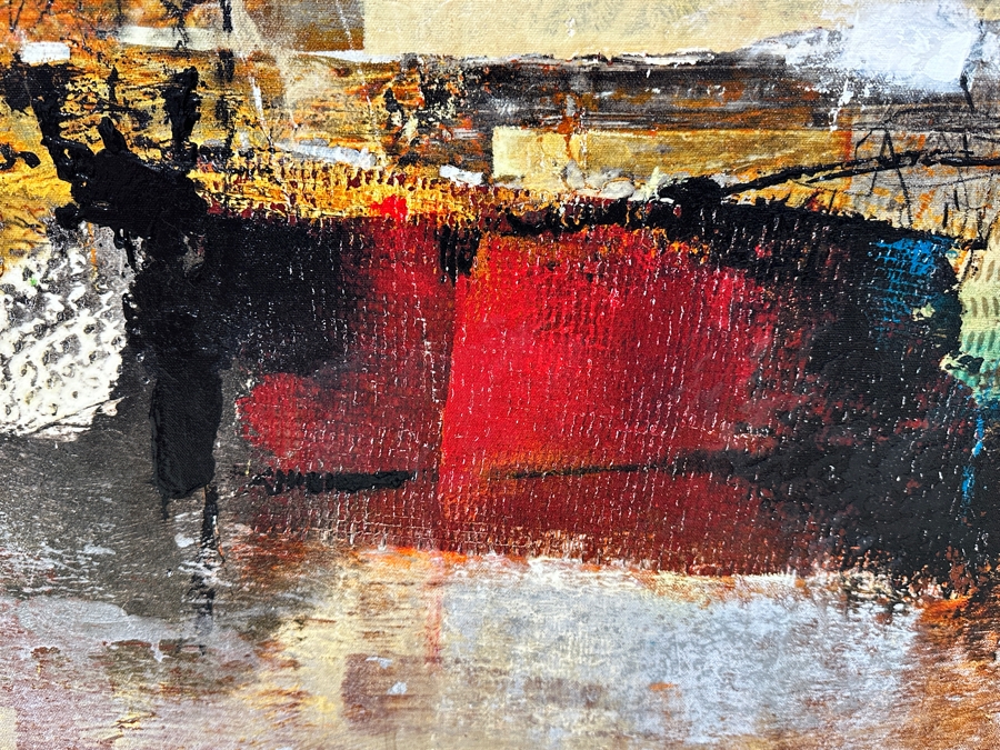 Just Added - Kemp Abstract Modernist Giclee Print On Canvas Titled 'Capitan I' Signed Lower Right 38' X 51' Framed 43.5' X 56.5' Estimate $1,000-$1,500 [Photo 4]