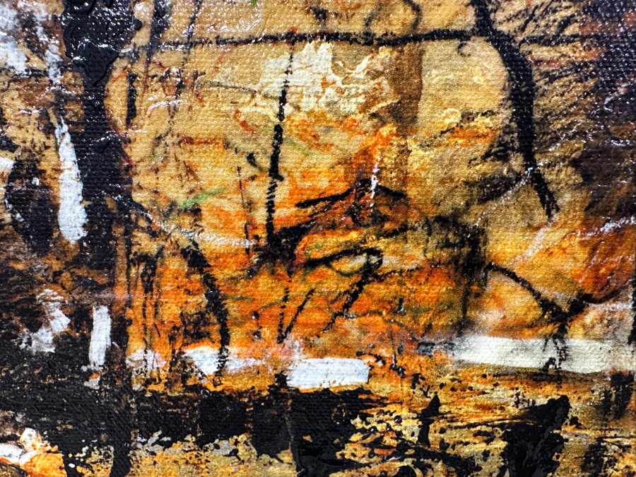 Just Added - Kemp Abstract Modernist Giclee Print On Canvas Titled 'Capitan I' Signed Lower Right 38' X 51' Framed 43.5' X 56.5' Estimate $1,000-$1,500 [Photo 3]