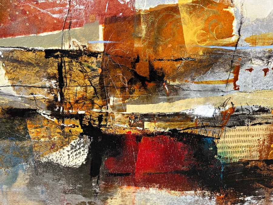 Just Added - Kemp Abstract Modernist Giclee Print On Canvas Titled 'Capitan I' Signed Lower Right 38' X 51' Framed 43.5' X 56.5' Estimate $1,000-$1,500 [Photo 2]