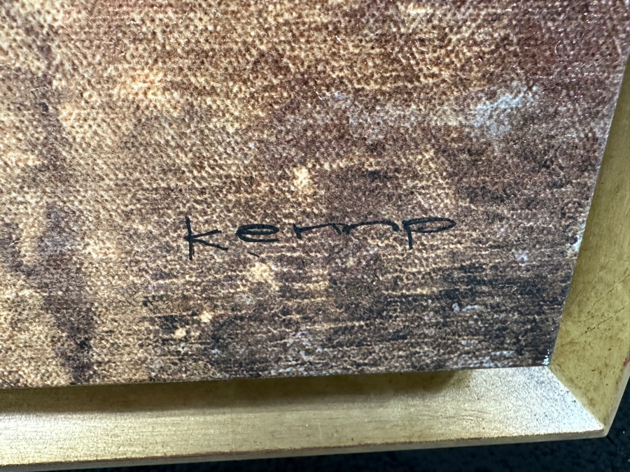 Just Added - Kemp Abstract Modernist Giclee Print On Canvas Titled 'Capitan I' Signed Lower Right 38' X 51' Framed 43.5' X 56.5' Estimate $1,000-$1,500 [Photo 6]