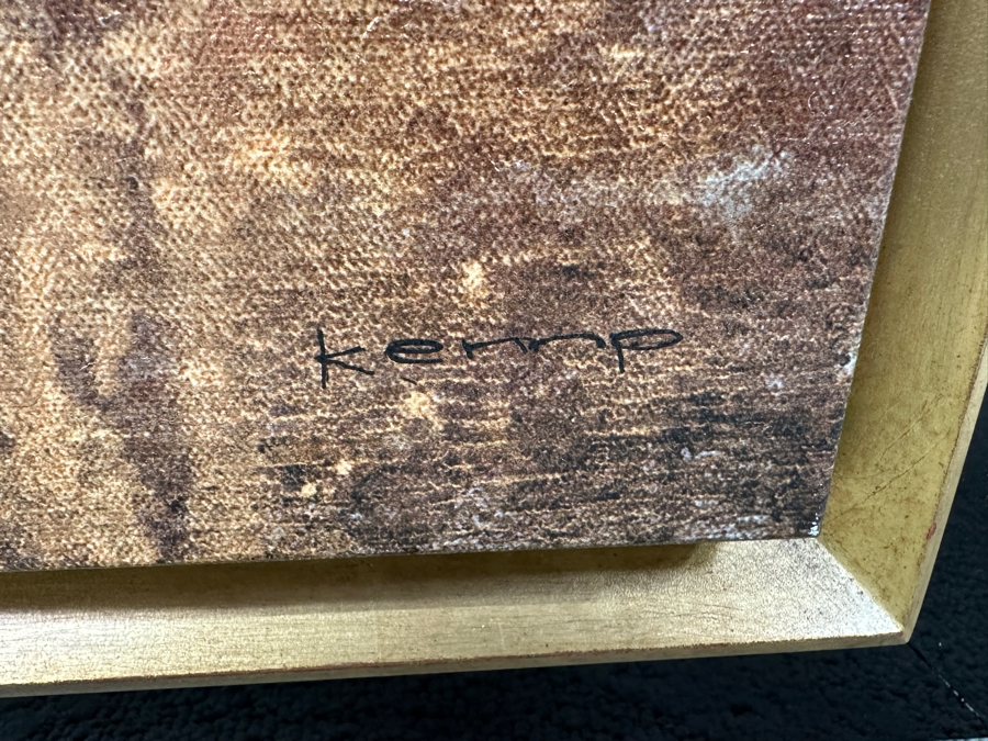 Just Added - Kemp Abstract Modernist Giclee Print On Canvas Titled 'Capitan I' Signed Lower Right 38' X 51' Framed 43.5' X 56.5' Estimate $1,000-$1,500 [Photo 7]