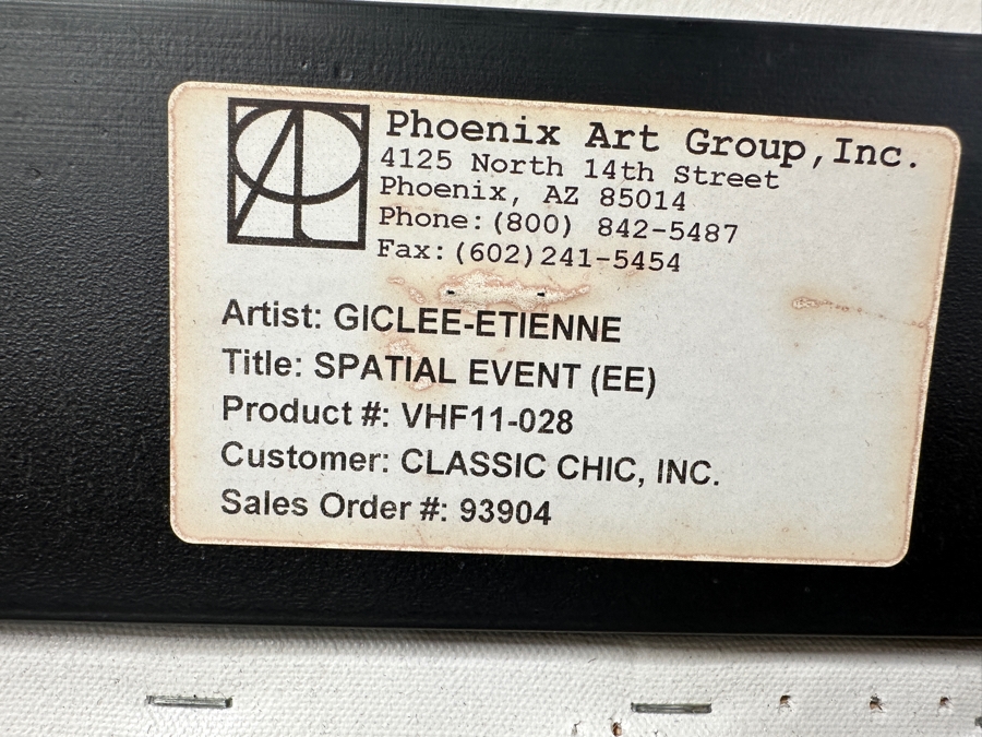 Just Added - Drew Etienne (American Twenty-First Century) Abstract Acrylic on Canvas Titled: 'Spatial Event' 41” X 41” [Photo 7]