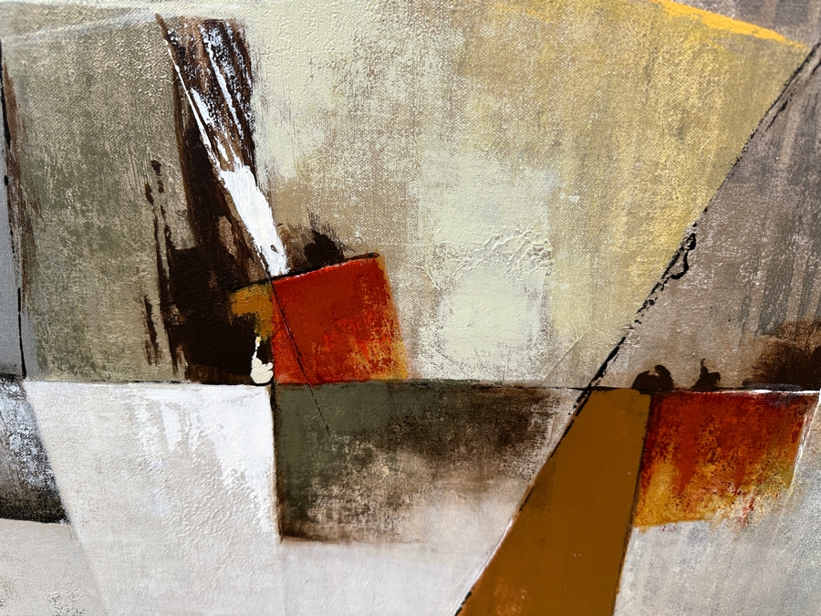 Just Added - Dennis Carney (American, b. 1960) Abstract Painting on Canvas Titled 'Downtown Metal' Signed Lower Right 49” X 40' Estimate $3,000-$4,000 [Photo 3]