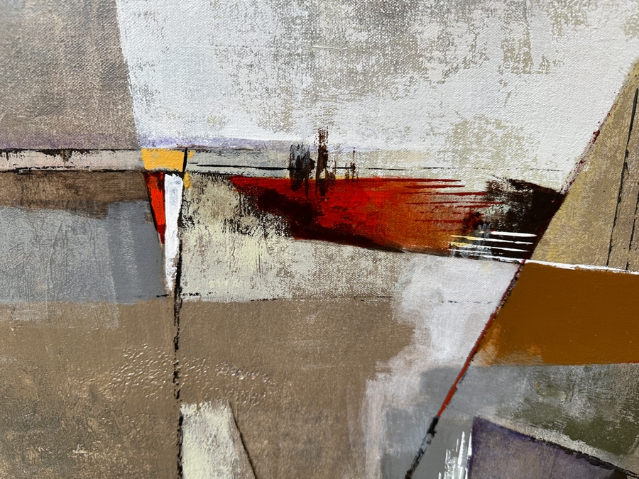 Just Added - Dennis Carney (American, b. 1960) Abstract Painting on Canvas Titled 'Downtown Metal' Signed Lower Right 49” X 40' Estimate $3,000-$4,000 [Photo 2]