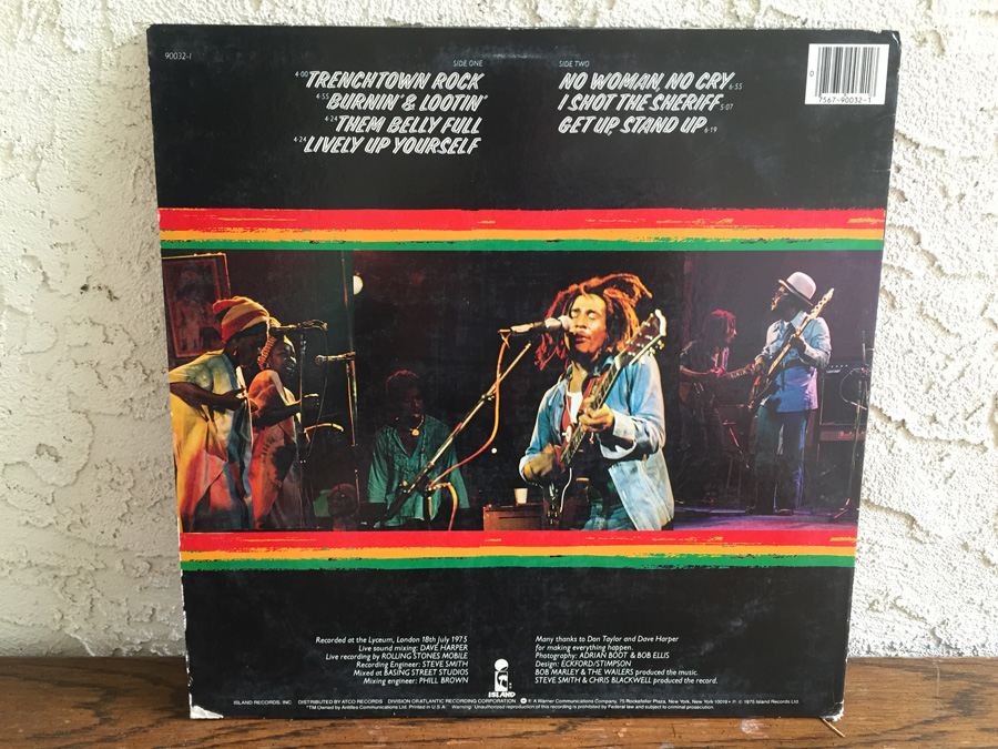 Bob Marley & The Wailers ‎- Live! - Island Records ‎- 90032-1 [Photo 2]