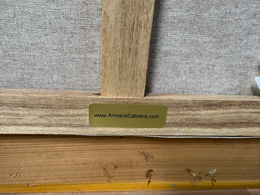 Just Added - Armand Cabrera (American, B. 1955) Oil On Canvas Titled 'Lily Pond' Signed Bottom Right 24' x 30' Framed: 37.5' x 32.5' [Photo 13]