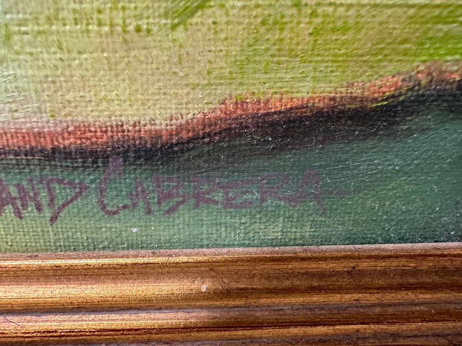 Just Added - Armand Cabrera (American, B. 1955) Oil On Canvas Titled 'Lily Pond' Signed Bottom Right 24' x 30' Framed: 37.5' x 32.5' [Photo 9]