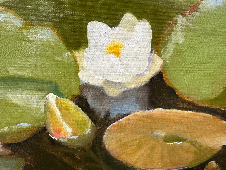 Just Added - Armand Cabrera (American, B. 1955) Oil On Canvas Titled 'Lily Pond' Signed Bottom Right 24' x 30' Framed: 37.5' x 32.5' [Photo 4]