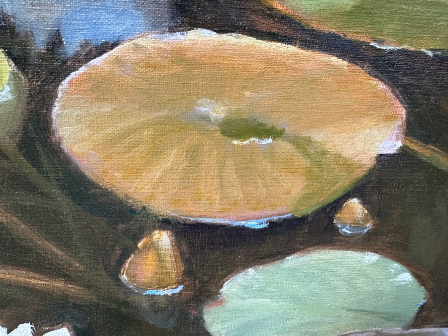 Just Added - Armand Cabrera (American, B. 1955) Oil On Canvas Titled 'Lily Pond' Signed Bottom Right 24' x 30' Framed: 37.5' x 32.5' [Photo 5]