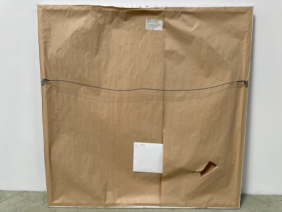 Dennis Carney (American, B. 1960) Abstract Giclee On Canvas Titled: 'Tumbling' Signed Bottom Right Framing: Thin, Silver-Painted Frame 49'W x 40”H  [Photo 10]