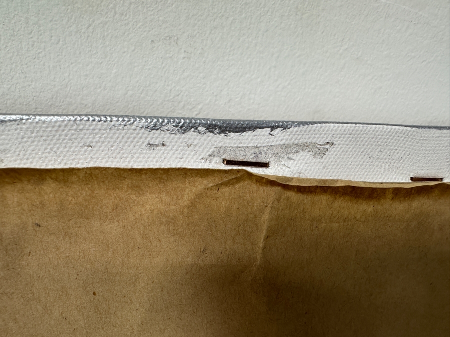 Dennis Carney (American, B. 1960) Abstract Giclee On Canvas Titled: 'Tumbling' Signed Bottom Right Framing: Thin, Silver-Painted Frame 49'W x 40”H  [Photo 18]