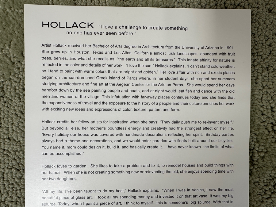 Jennifer Hollack Raboin (American, Twentieth-Twenty-First Century) Abstract Acrylic On Metal Titled: 'Skyline Blaze' 86' x 38' [Photo 12]