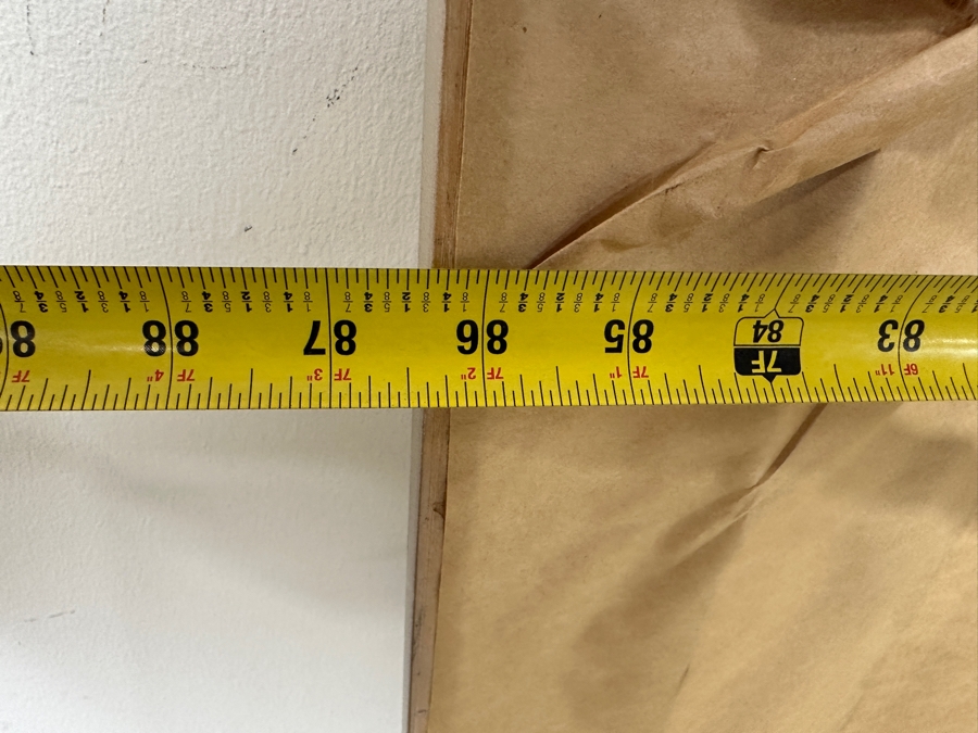 Jennifer Hollack Raboin (American, Twentieth-Twenty-First Century) Abstract Acrylic On Metal Titled: 'Skyline Blaze' 86' x 38' [Photo 13]