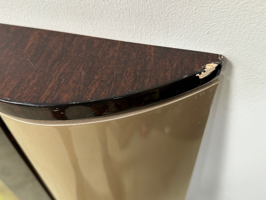 Jennifer Hollack Raboin (American, Twentieth-Twenty-First Century) Abstract Acrylic On Metal Titled: 'Skyline Blaze' 86' x 38' [Photo 6]