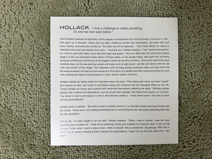 Jennifer Hollack Raboin (American, Twentieth-Twenty-First Century) Abstract Acrylic On Metal Titled: 'Skyline Blaze' 86' x 38' [Photo 11]