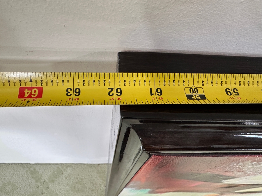 Rebecca Bridges Rice (American, Twenty-First Century) Abstract Acrylic On Canvas Titled: 'Color Pop' Signed Bottom Right 62'W x 33'H [Photo 13]