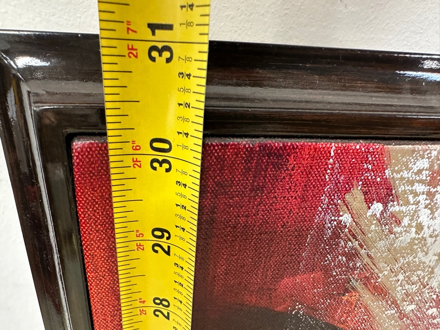 Rebecca Bridges Rice (American, Twenty-First Century) Abstract Acrylic On Canvas Titled: 'Color Pop' Signed Bottom Right 62'W x 33'H [Photo 12]