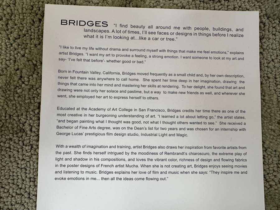 Rebecca Bridges Rice (American, Twenty-First Century) Abstract Acrylic On Canvas Titled: 'Color Pop' Signed Bottom Right 62'W x 33'H [Photo 10]