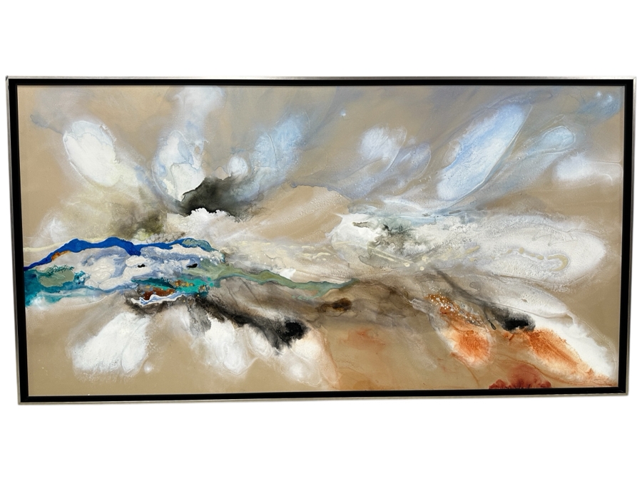 John Douglas (American, Twentieth-Twenty-First Century) Mixed Media on Board with Thin Silver Frame Titled: 'Orion' 78' x 44” Estimate $6,000-$9,000