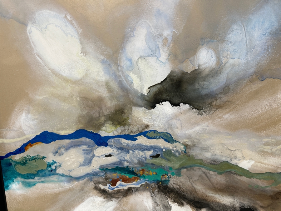 John Douglas (American, Twentieth-Twenty-First Century) Mixed Media on Board with Thin Silver Frame Titled: 'Orion' 78' x 44” Estimate $6,000-$9,000 [Photo 3]