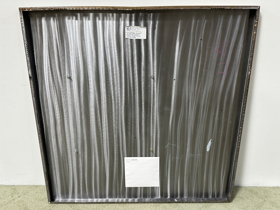 John Douglas (American, Twentieth-Twenty-First Century) Mixed Media On Metal with Resin Titled 'Deco Jewel' 43” x 43” [Photo 9]