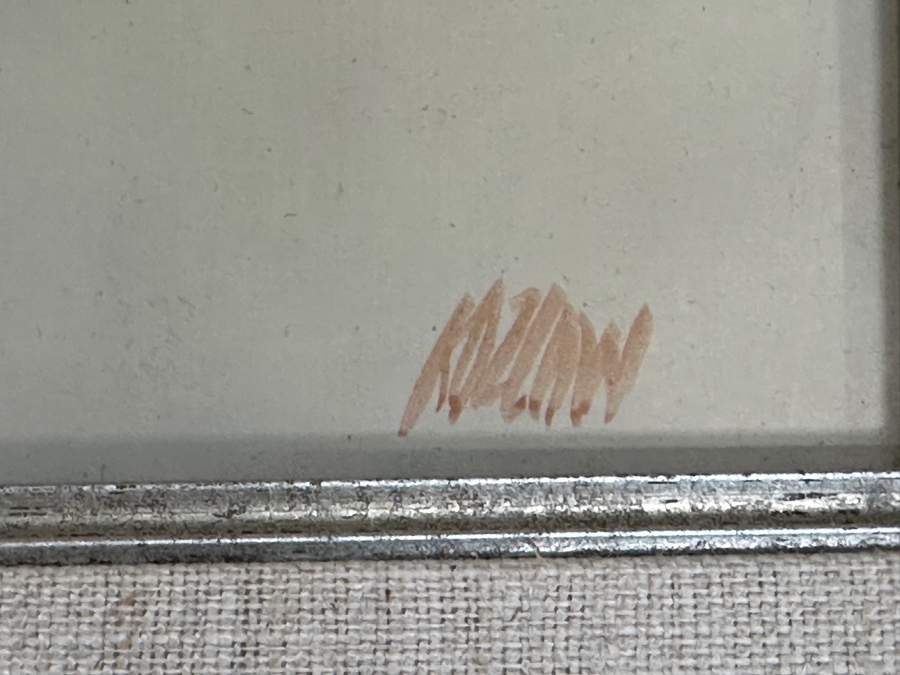 Richard Kozlow (American, 1926-2008) Acrylic on Canvas Titled 'Isla Mujer' 1970 7' x 9' Framed: 12.5' x 14' [Photo 7]