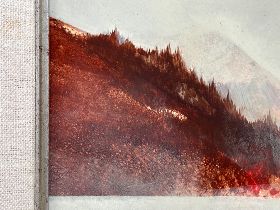 Richard Kozlow (American, 1926-2008) Acrylic on Canvas Titled 'Isla Mujer' 1970 7' x 9' Framed: 12.5' x 14' [Photo 6]