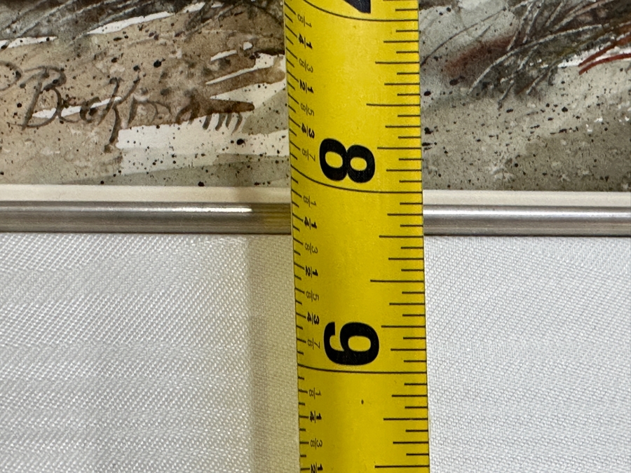 Robert Beckmann (American, b. 1942) Abstract Watercolor on Paper Signed Bottom Left 7.5' x 8' Framed: 16' x 18.5' [Photo 8]