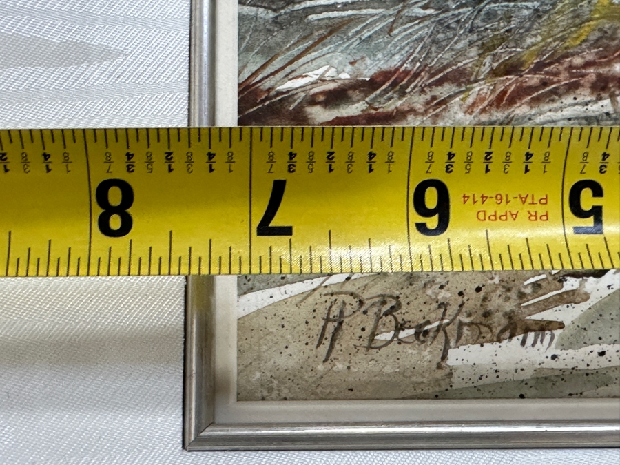 Robert Beckmann (American, b. 1942) Abstract Watercolor on Paper Signed Bottom Left 7.5' x 8' Framed: 16' x 18.5' [Photo 7]