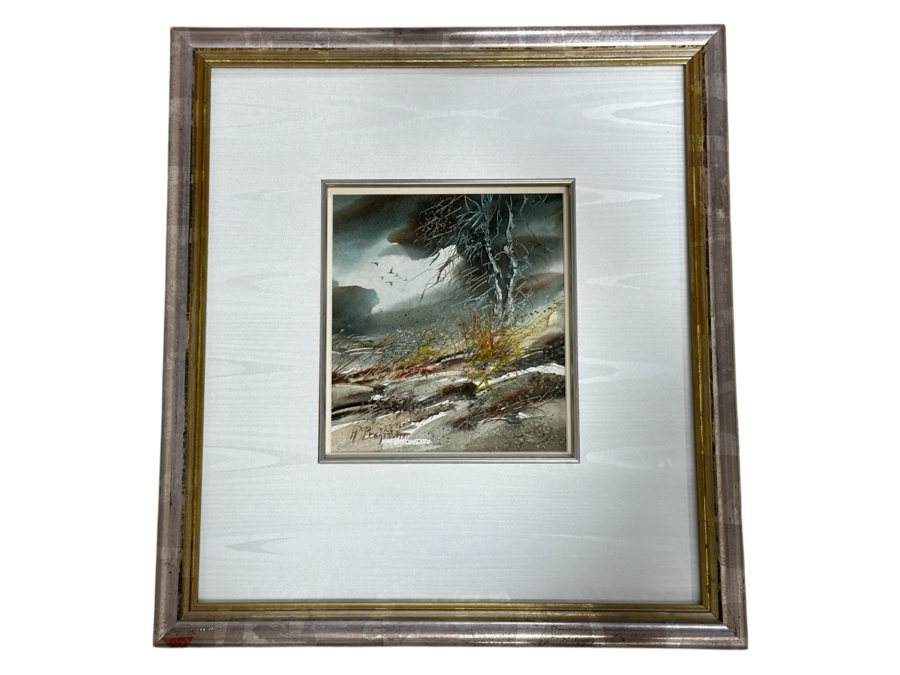 Robert Beckmann (American, b. 1942) Abstract Watercolor on Paper Signed Bottom Left 7.5' x 8' Framed: 16' x 18.5' [Photo 2]