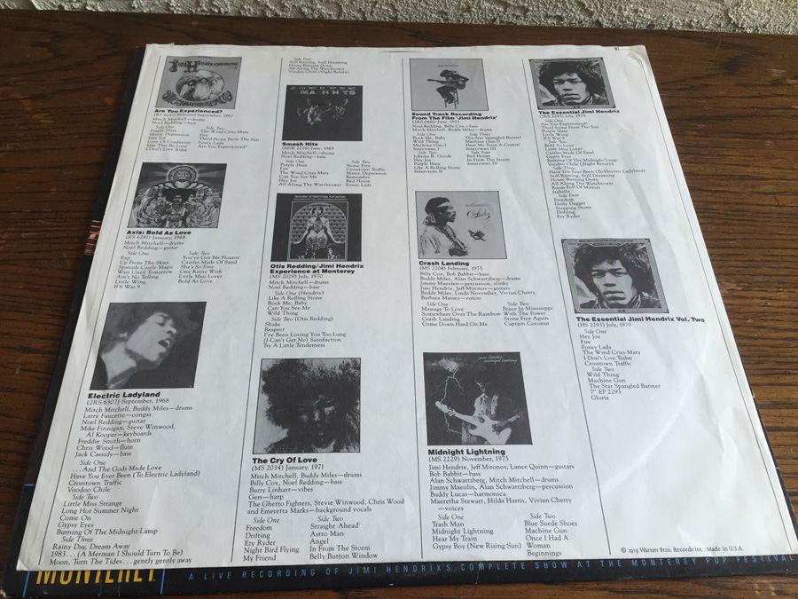 Jimi Hendrix ‎- Jimi Plays Monterey - Reprise Records ‎- 25358-1 [Photo 5]