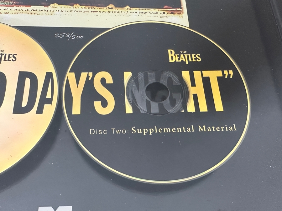 Limited Edition Miramax Collector's Series Shadowbox Framed The Beatles 'A Hard Day's Night' Limited Edition Commemorative Lithograph With Movie Dvds Numbered 253 Of 500 13' X 16' [Photo 8]