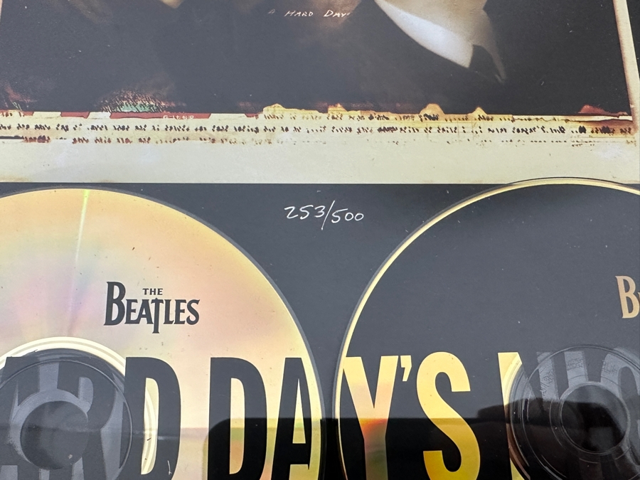 Limited Edition Miramax Collector's Series Shadowbox Framed The Beatles 'A Hard Day's Night' Limited Edition Commemorative Lithograph With Movie Dvds Numbered 253 Of 500 13' X 16' [Photo 5]