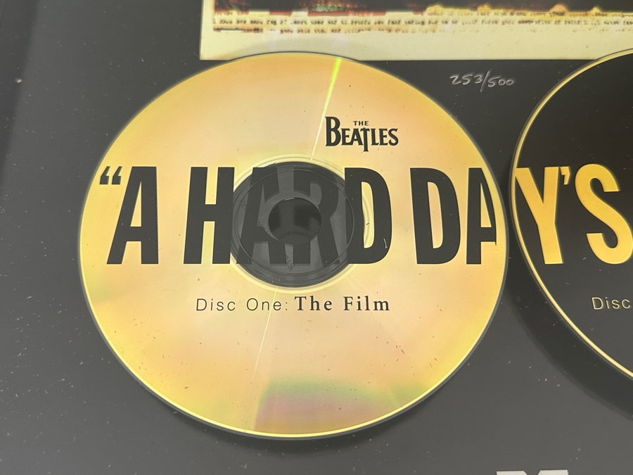 Limited Edition Miramax Collector's Series Shadowbox Framed The Beatles 'A Hard Day's Night' Limited Edition Commemorative Lithograph With Movie Dvds Numbered 253 Of 500 13' X 16' [Photo 7]