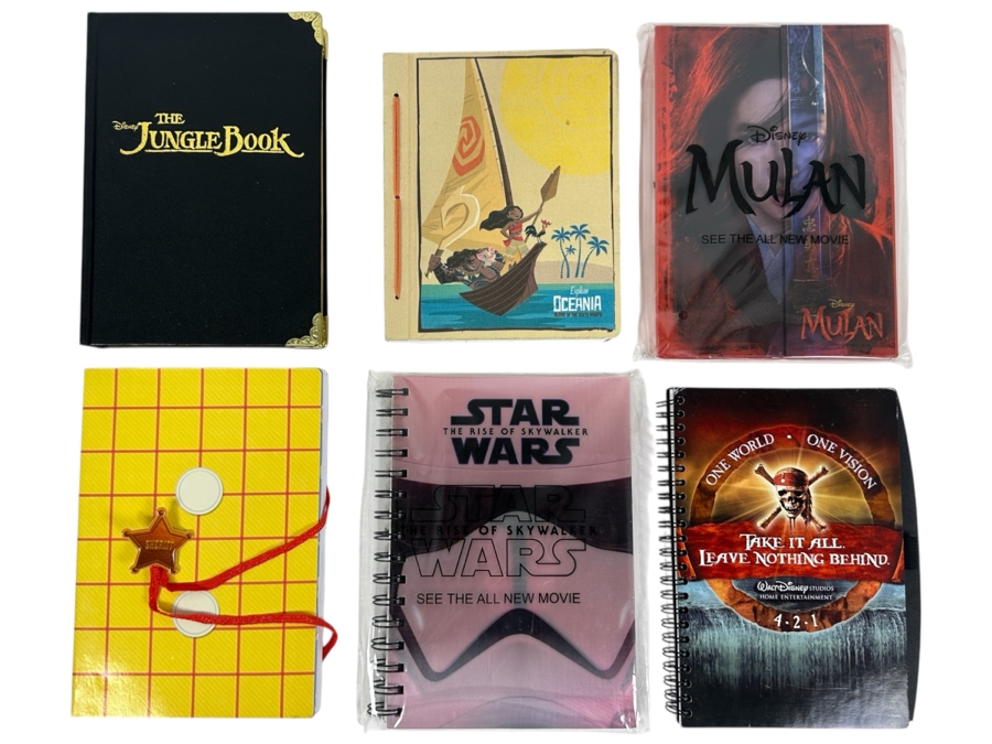 (6) New Disney Movie Themed Notebooks 