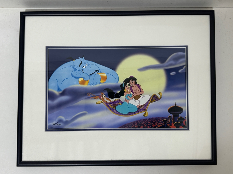 Limited Edition Walt Disney Aladdin Special Edition Lithograph Numbered 90 Of 900 10 X 9 [Photo 6]