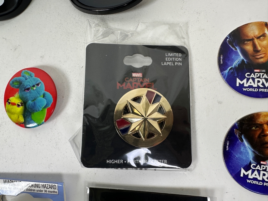 Marvel/Disney Collection Including Captain Marvel Limited Edition Lapel Pin, X-Men Dark Phoenix Keychain, Toy Story 4 Sheriff Woody Pocket Pop Keychain & More [Photo 3]