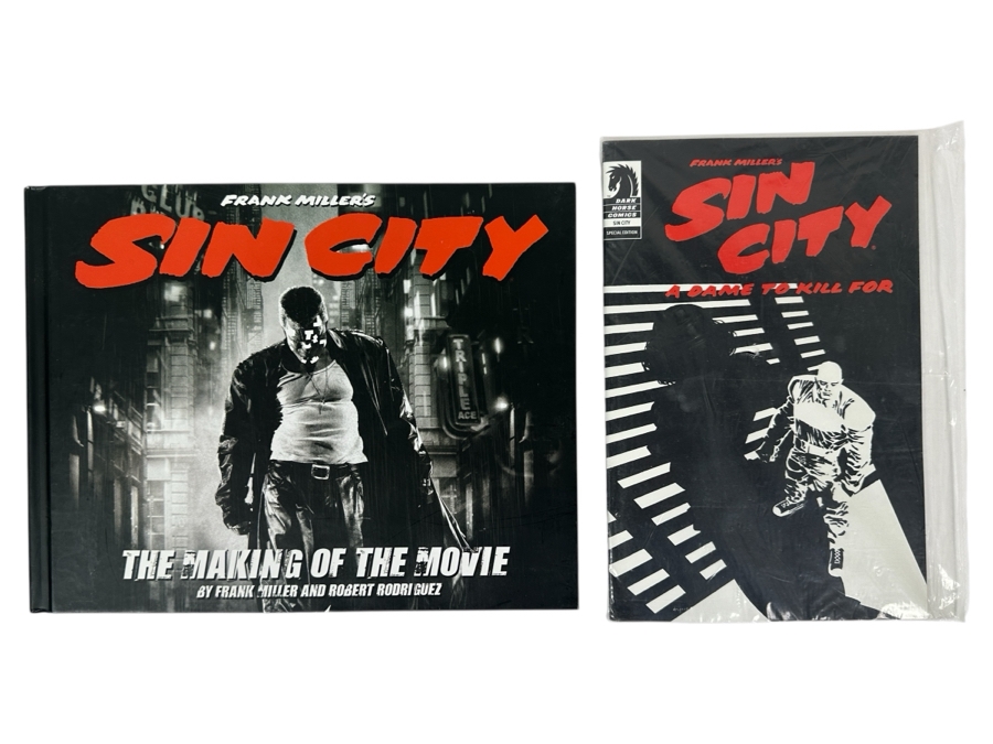 First Edition Hardcover Book Frank Miller's Sin City: The Making Of The Movie And Factory Sealed Special Edition Dark Horse Comics Frank Miller's Sin City: A Dame To Kill For Comic Book